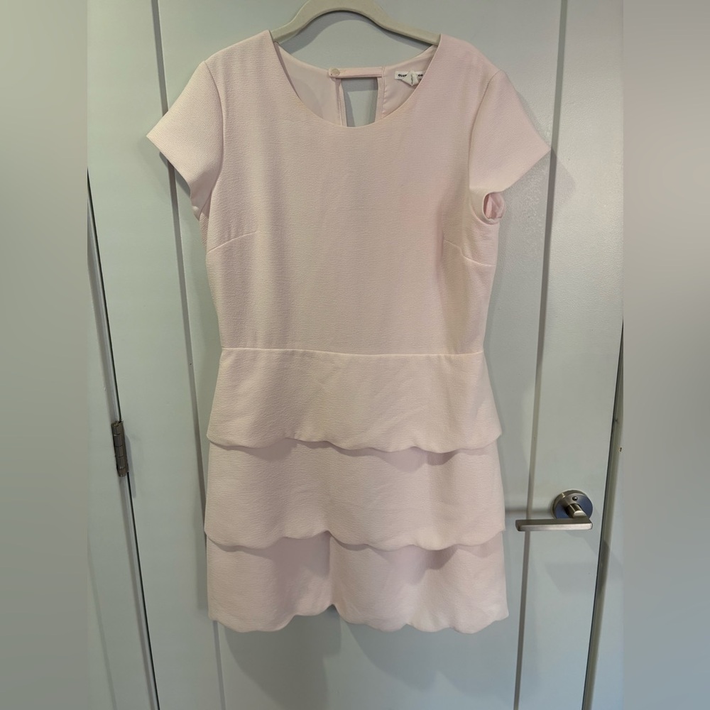 Club Monaco Colby Scalloped Soft Pink Mini Dress ClassicPreppy Ralph Lauren Euro